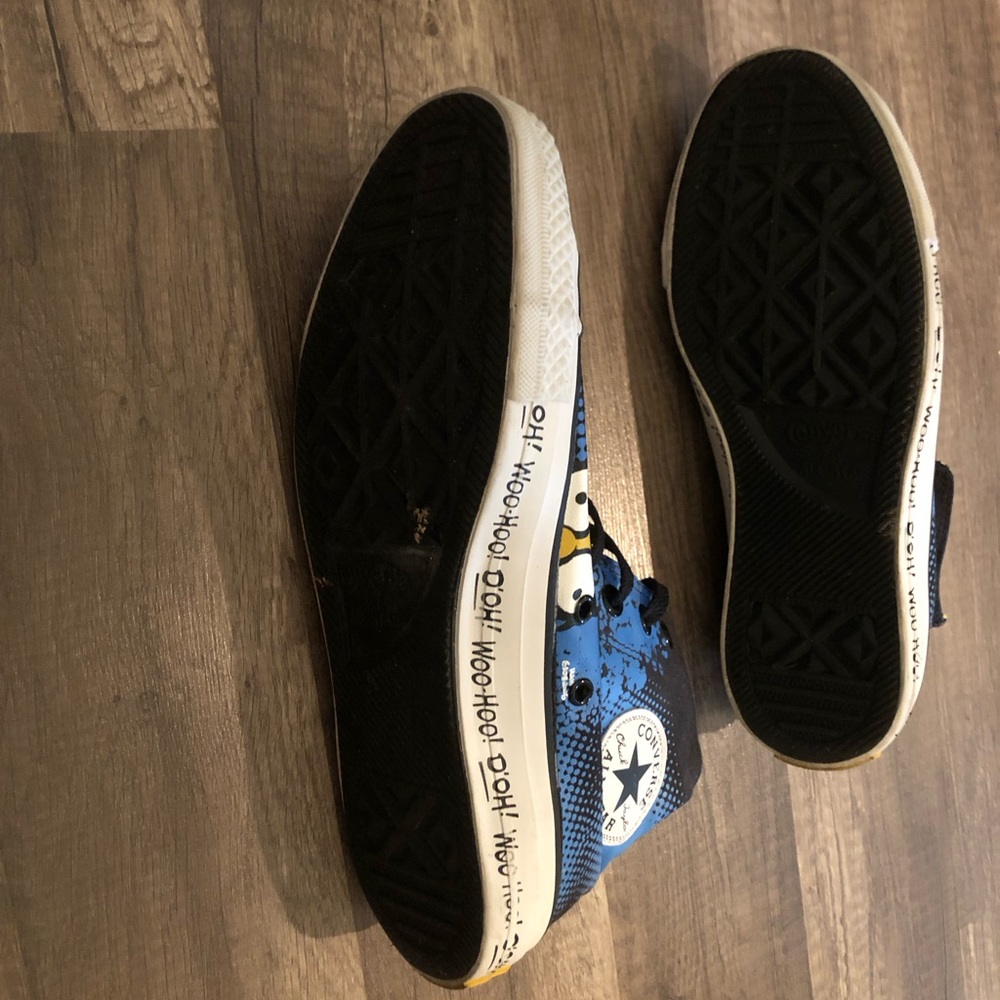 Simpsons Converse Blue High-Tops with Graphic Design - Picture 4 of 10